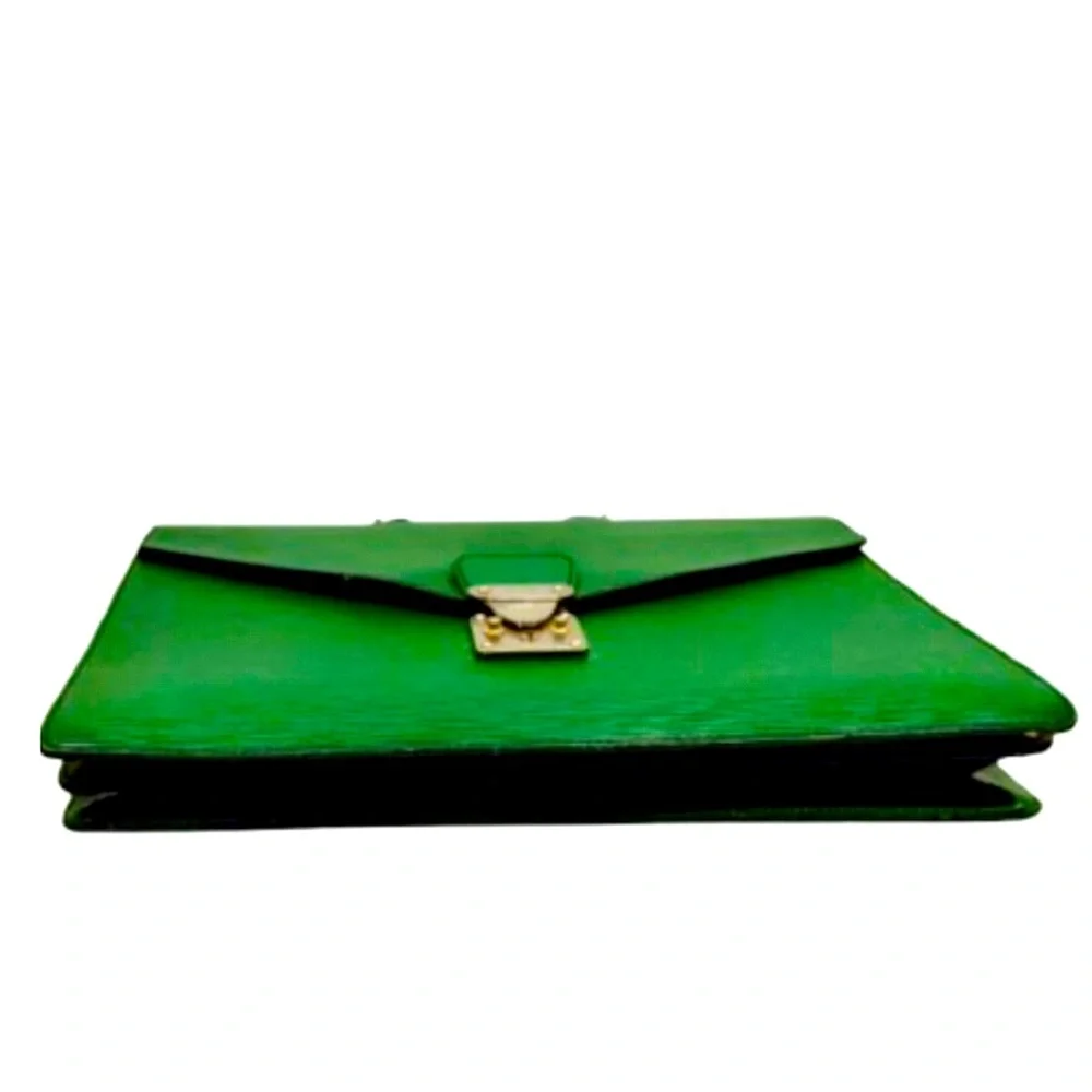 MLOUIS VUITTON Borneo Green Epi Leather Ambassador Business Briefcase Laptop Bag - Picture 5 of 16